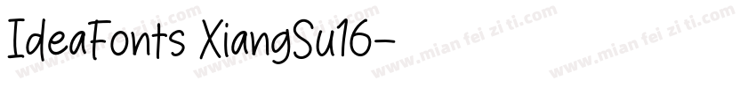 IdeaFonts XiangSu16字体转换